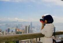 Mirador desde The Peak en Victoria Peak, Hong Kong