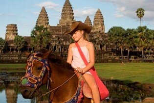 Paseo en caballo en Angkor 