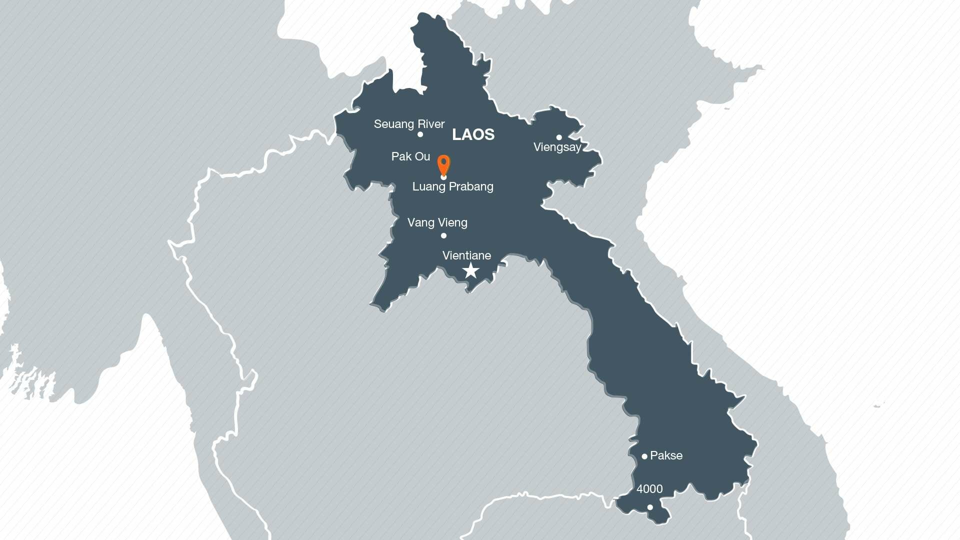 Mapa de Laos